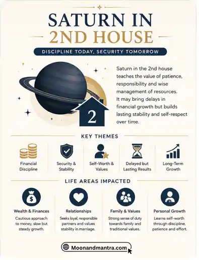 saturn in second house meaning 