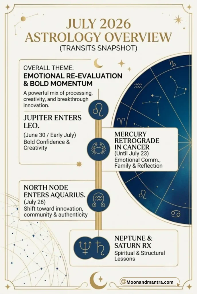 July 2026 zodiac horoscope astrology